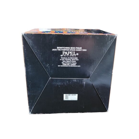 Bewitching Boo-tique Vintage Candy Bowl Pumpkins Scarecrow 6" NWB - Picture 3 of 8